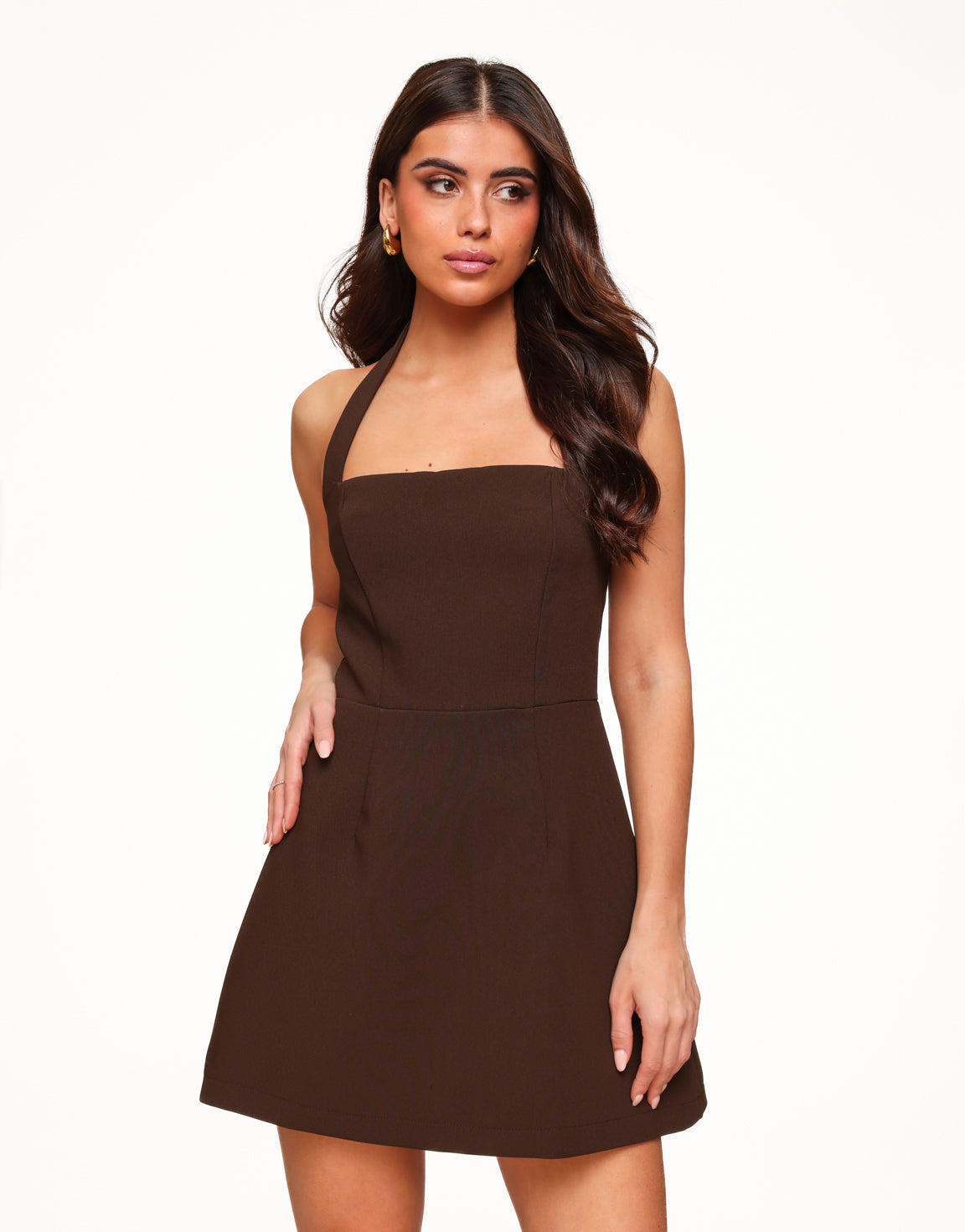 Dark brown Basic Flared - Dress