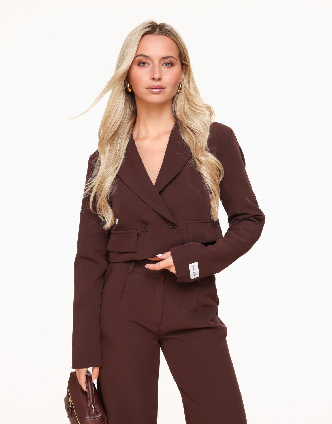 Brown Cropped LS - Blazer