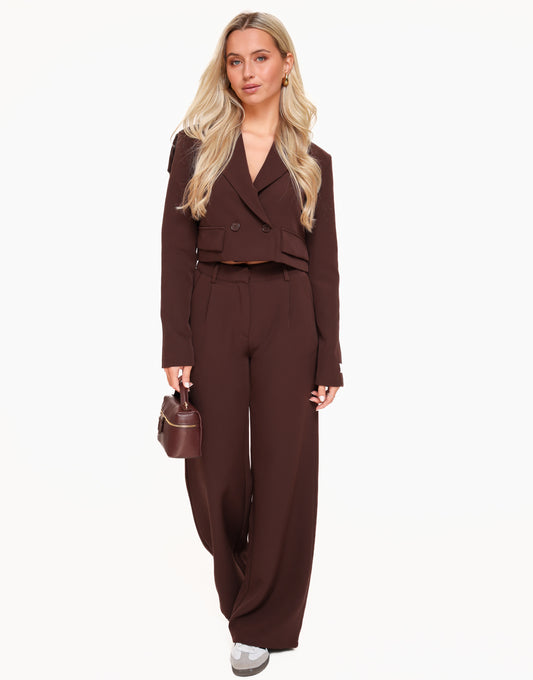 Brown High Waisted - Pantalon