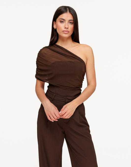 KLEDING-BRUINE-GEDRAPEERDE-MESH-TOP-02