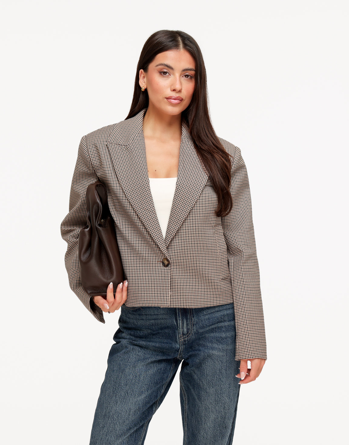 KLEDING-BRUINE-GERUITEN-CROPPED-BLAZER