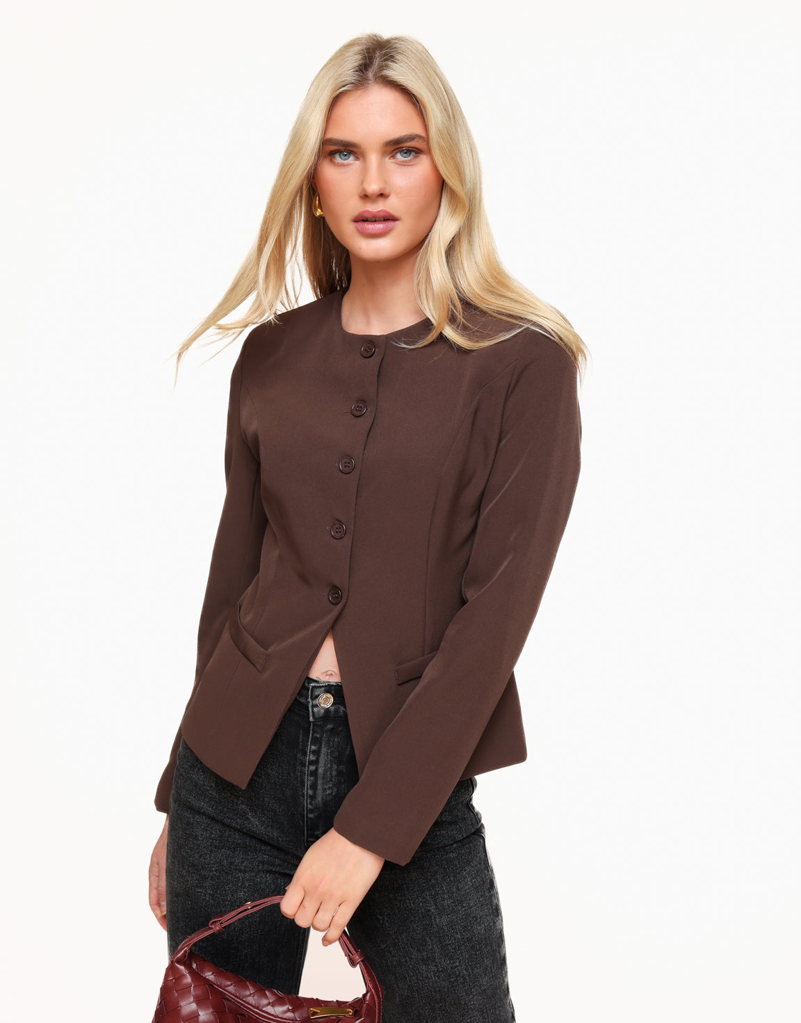 Bruine top met lange mouwen hotsell
