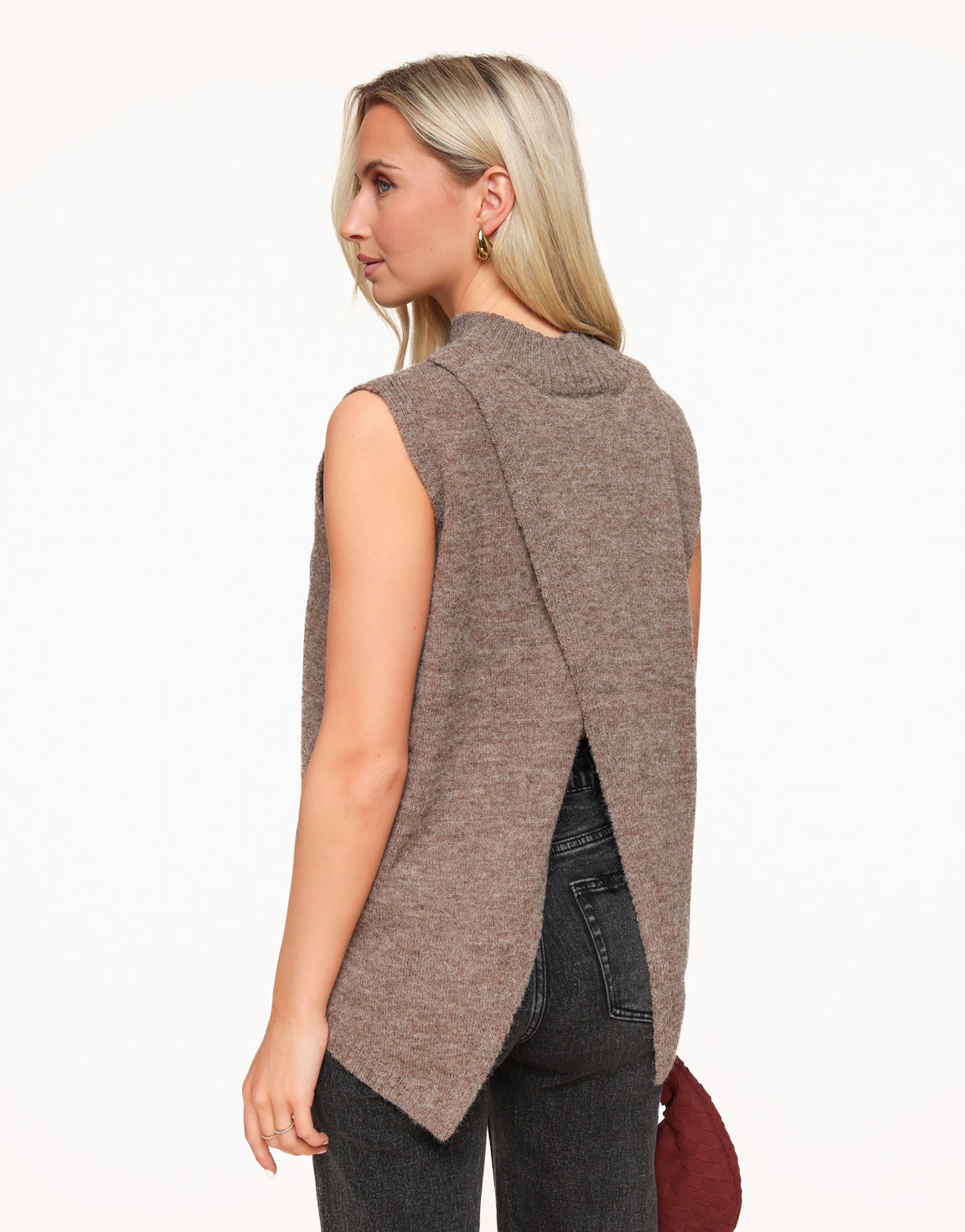 Brown Spencer Wrap - Top