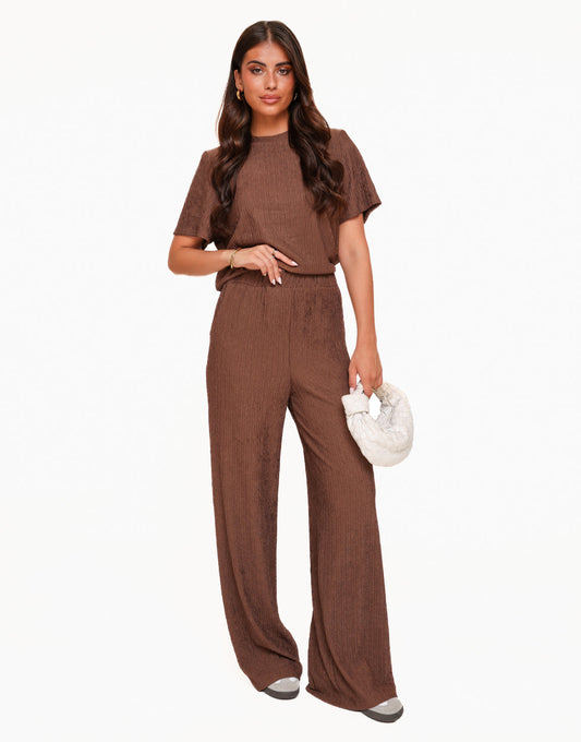 Brown Pleated - Set