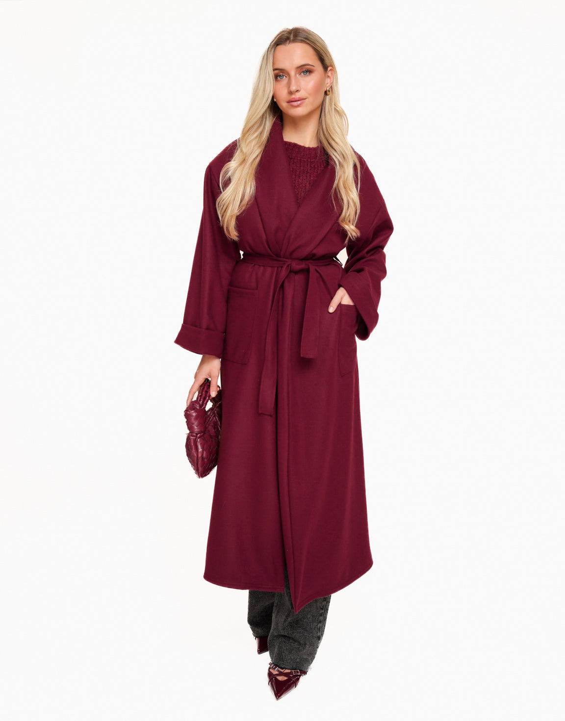 Burgundy Long Thin -  Jacket