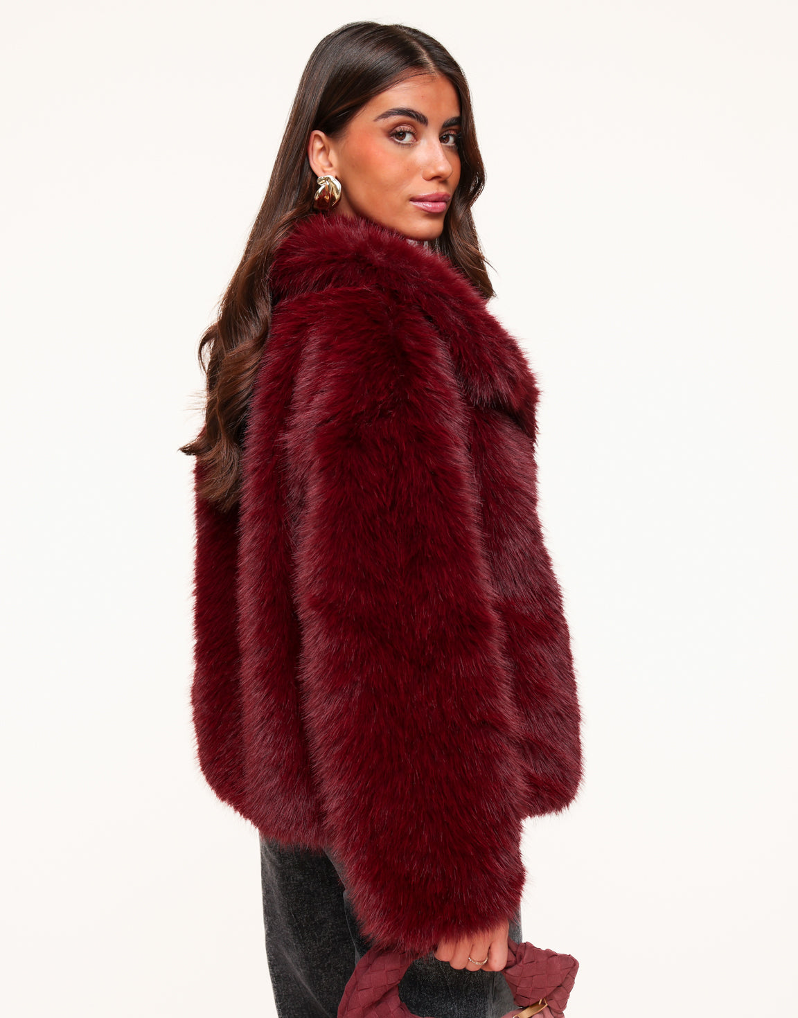 Burgundy Fluffy - Jas