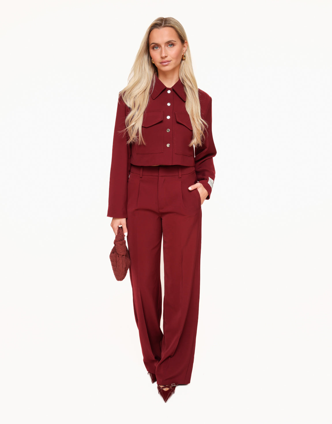 Burgundy Red STUDIO - Pantalon