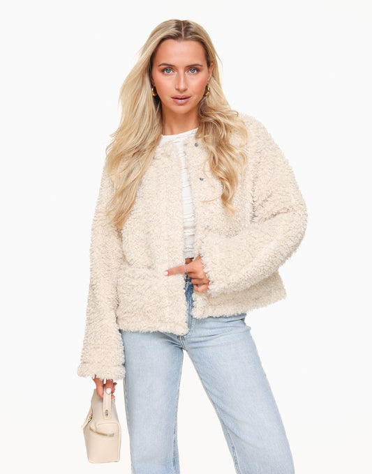 Beige Short Teddy - Jacket