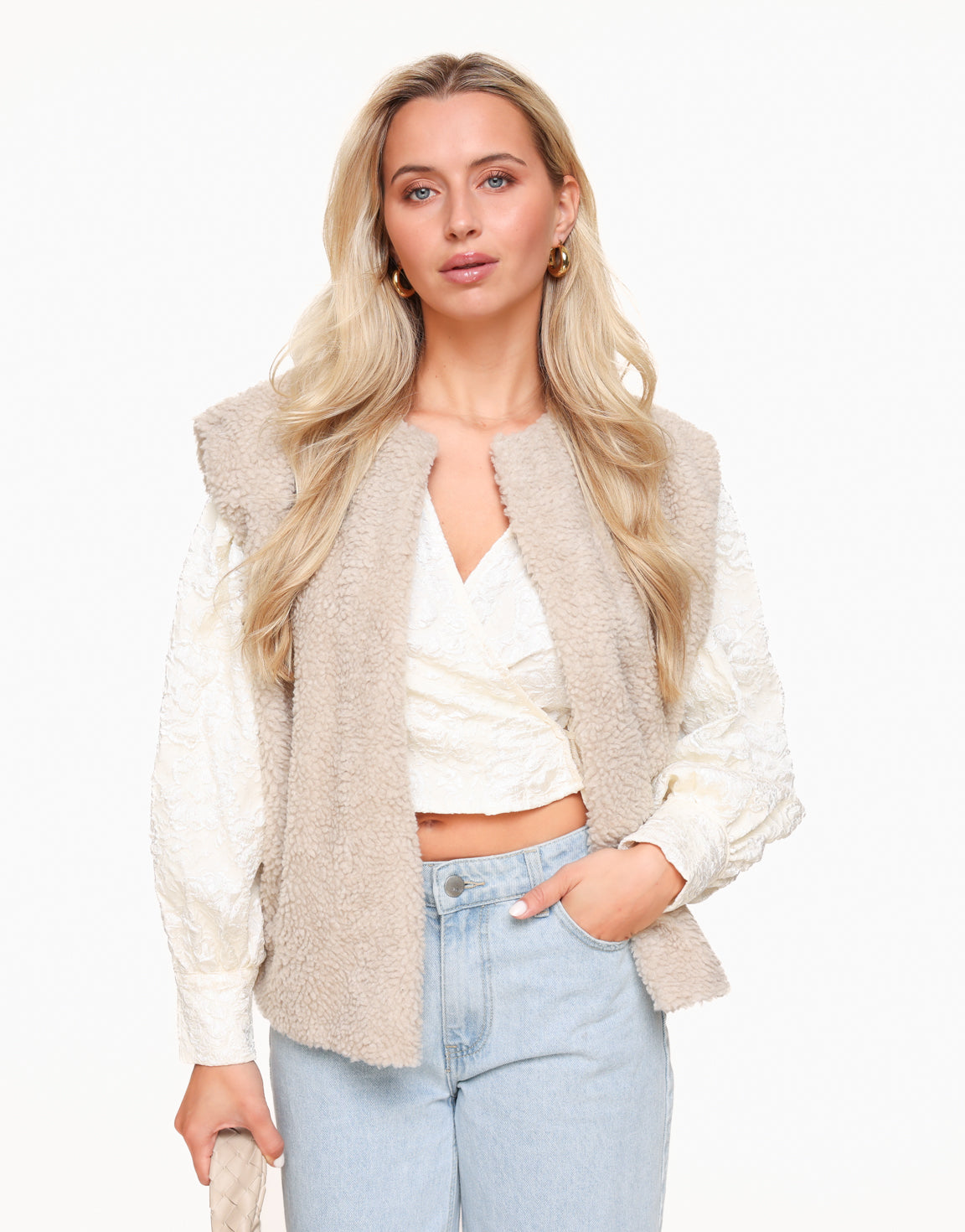 Beige Teddy - Gilet