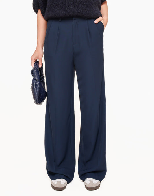 Dark Blue Wide - Pantalons