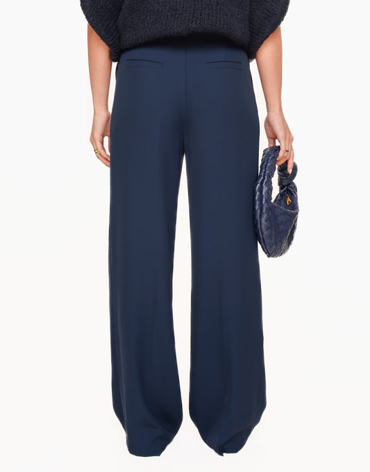 Dark Blue Wide - Pantalons