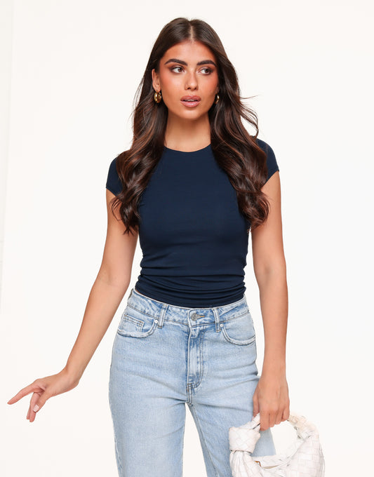 Dark Blue Basic SS - Top