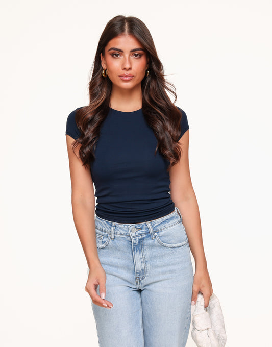 Dark Blue Basic SS - Top