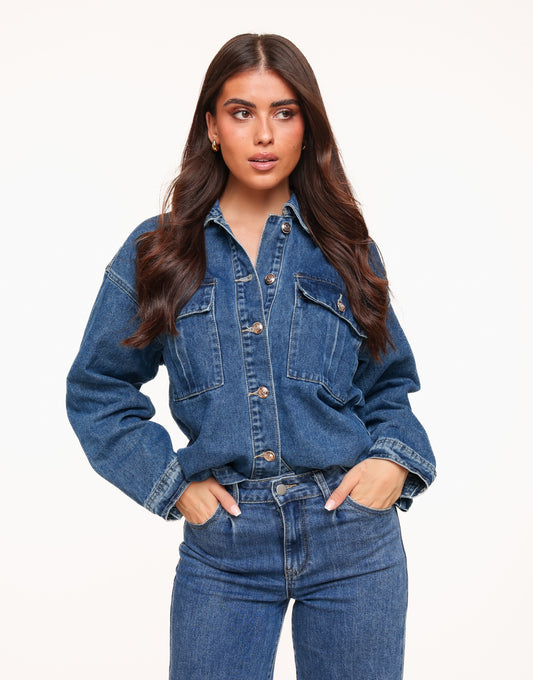 Dark Blue Denim - Blouse