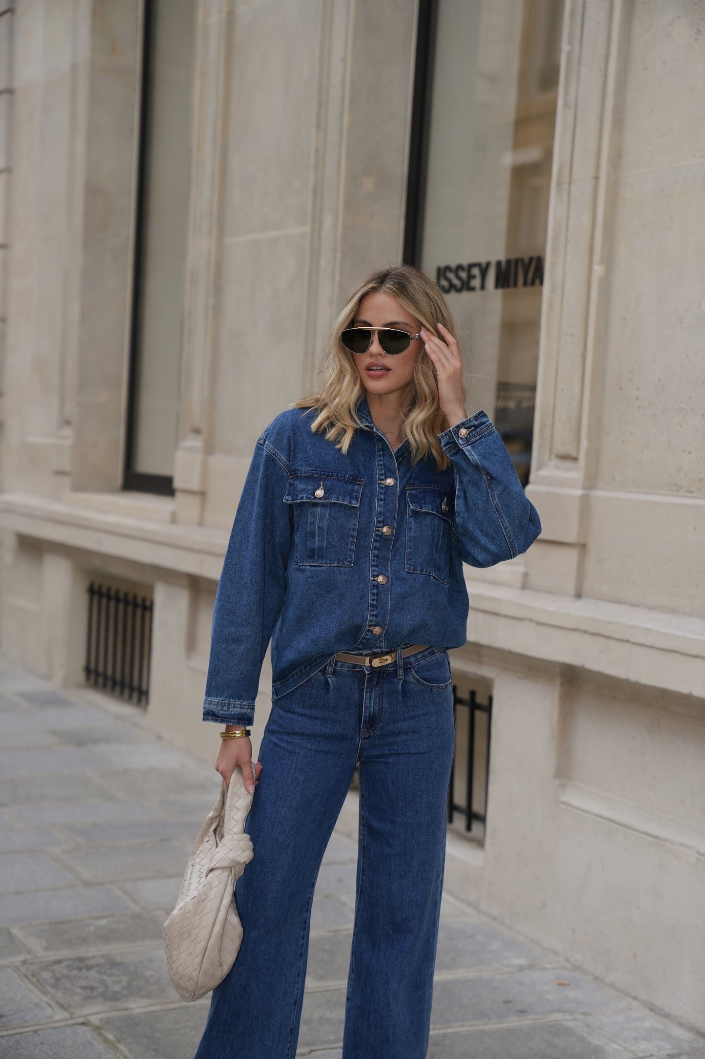 Dark Blue Denim - Blouse