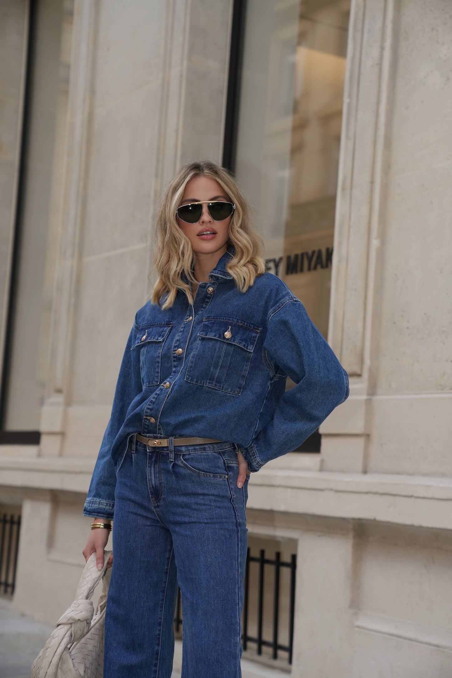 Dark Blue Denim - Blouse