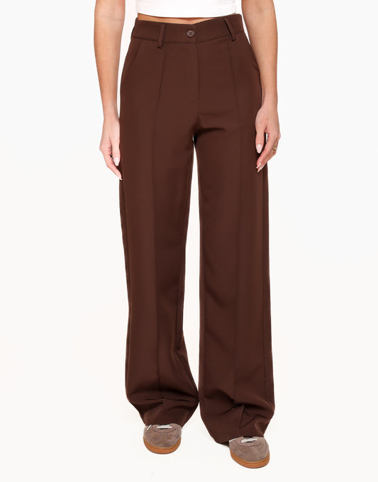 Donkerbruine Basic - Pantalon