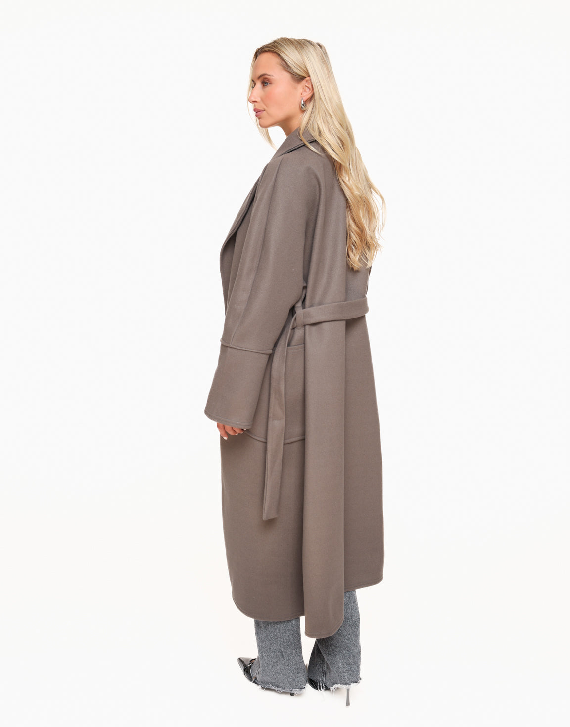 Dark Gray Long Thin Coat - Jacket