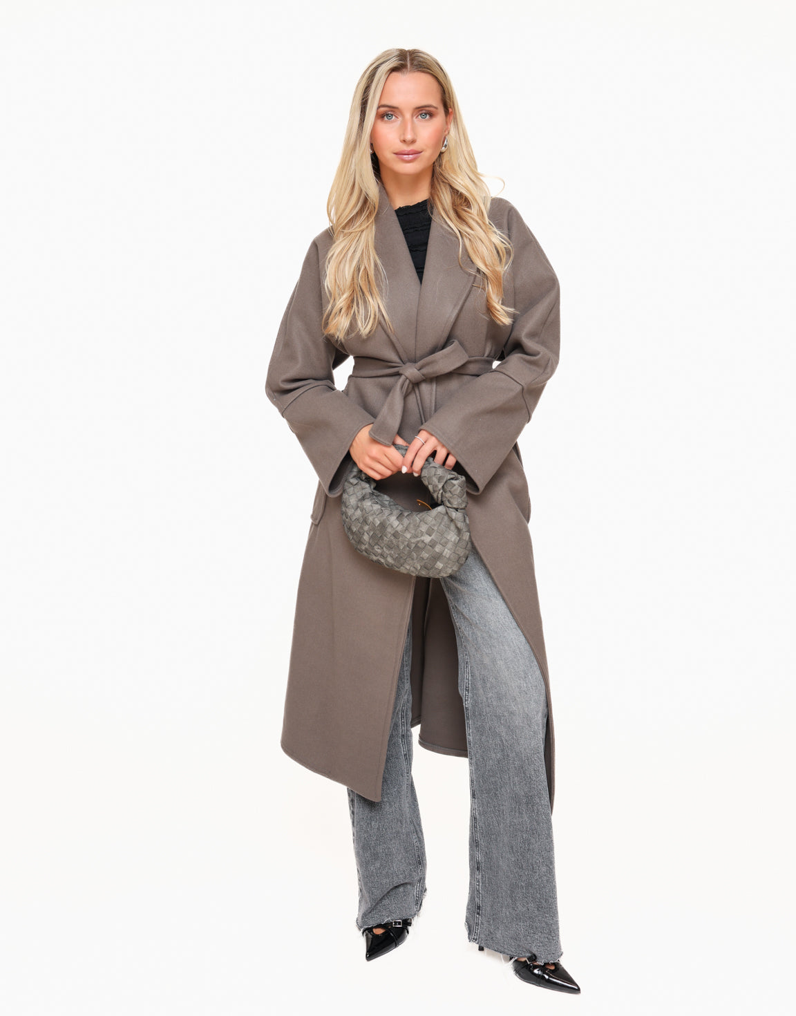 Dark Gray Long Thin Coat - Jacket