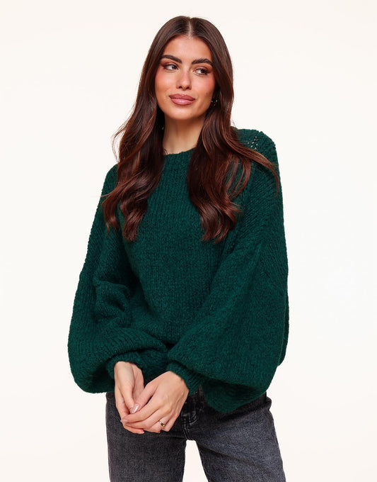 Darkgreen Wool Knitted - Sweater