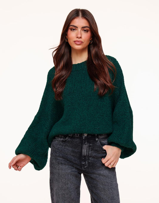 Darkgreen Wool Knitted - Sweater