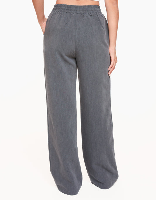 Dark Grey Elastic Taille Waist - Pantalon