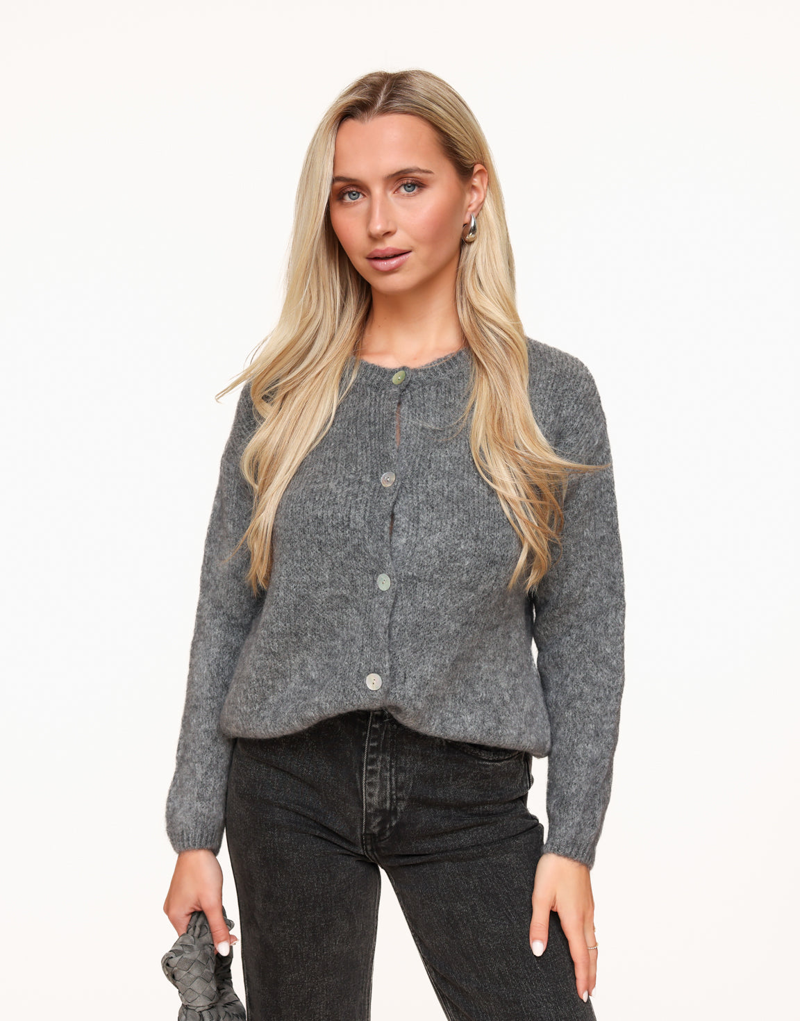 Grey Knitted - Cardigan