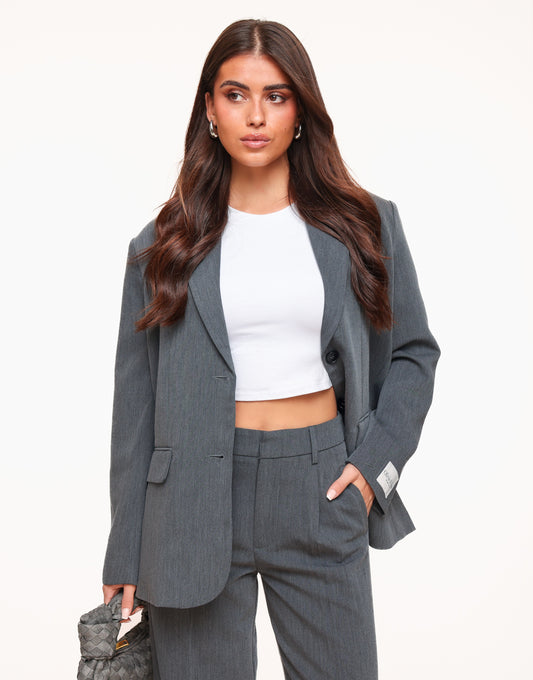 Grijze STUDIO Basic Oversized - Blazer