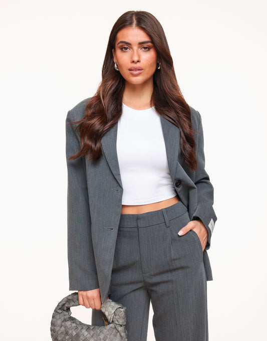 Grijze STUDIO Basic Oversized - Blazer