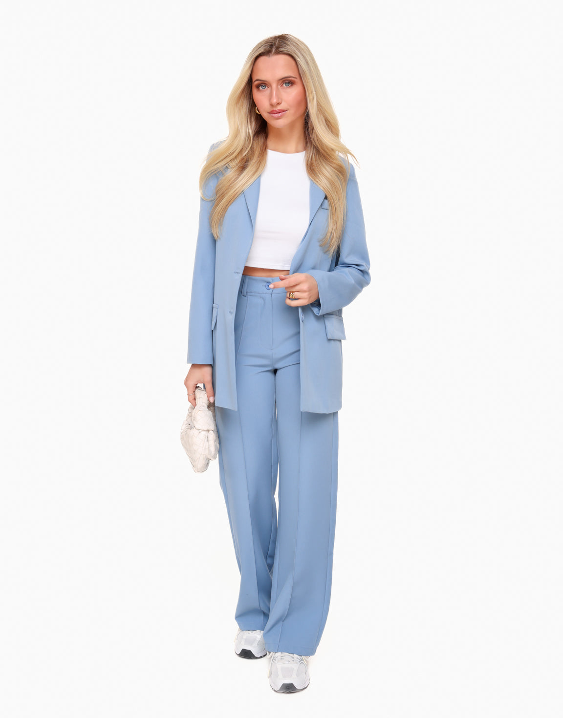 Ijsblauwe Basic - Blazer