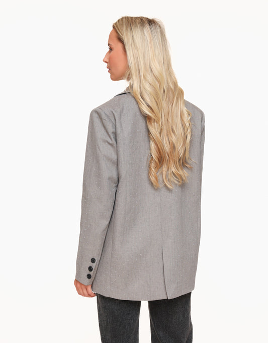 Grijze Glitter Stenen - Blazer