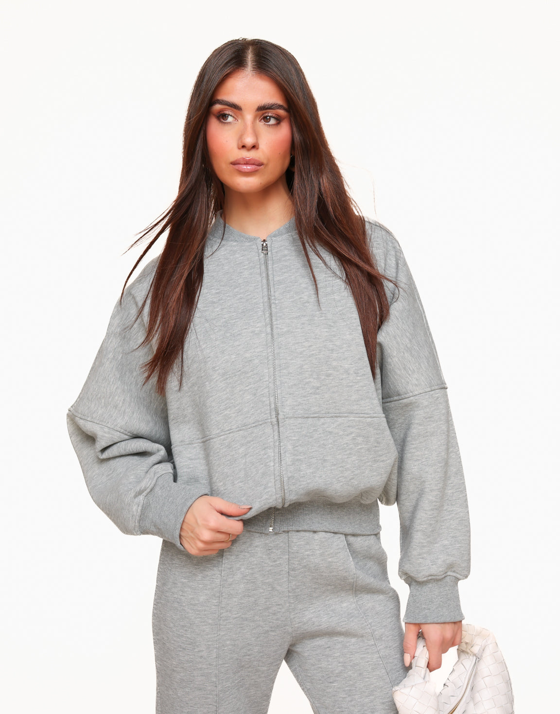 Grey Joggings LS - Cardigan