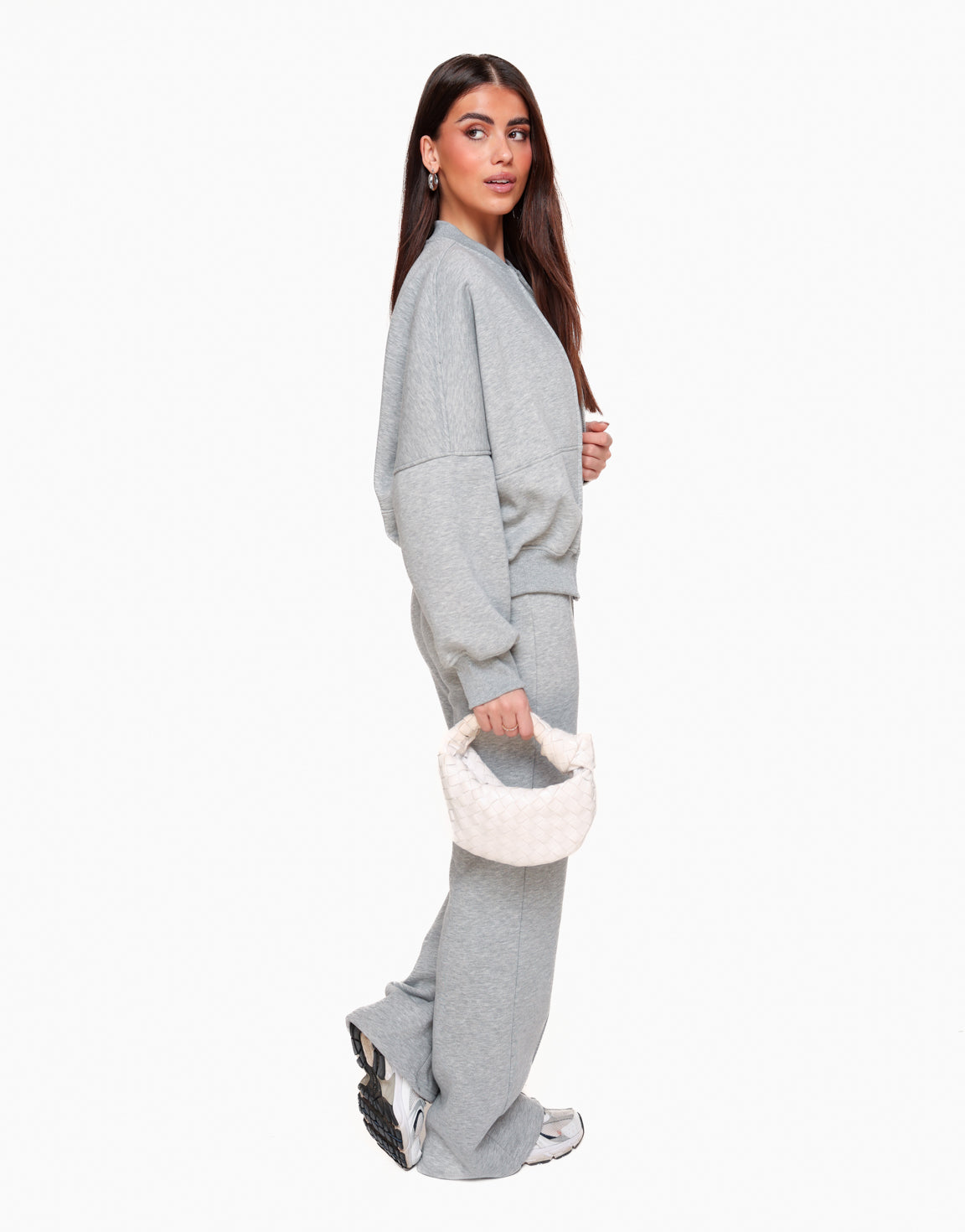 Grey Joggings LS - Cardigan