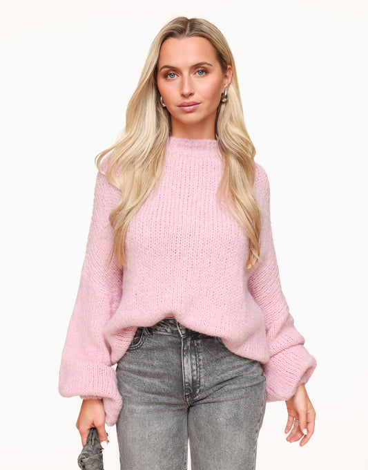 Light Pink Wool Knitted - Sweater