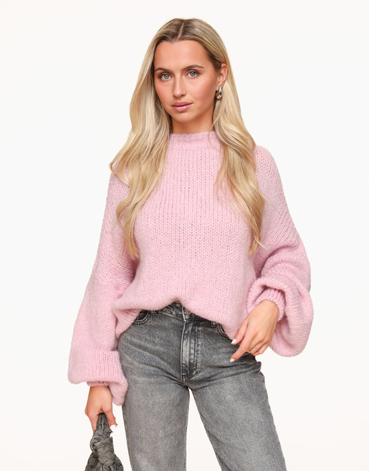 Light Pink Wool Knitted - Sweater