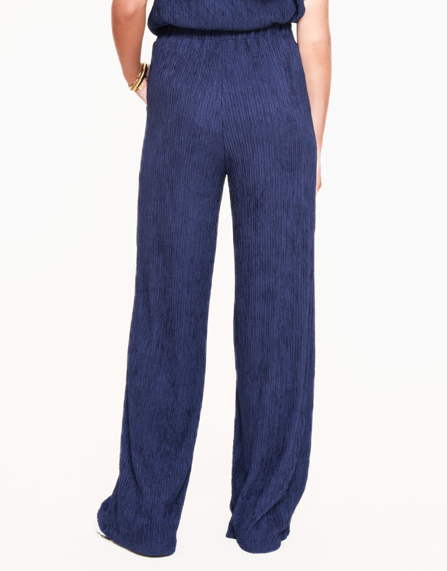 Navy Pleated - Pants