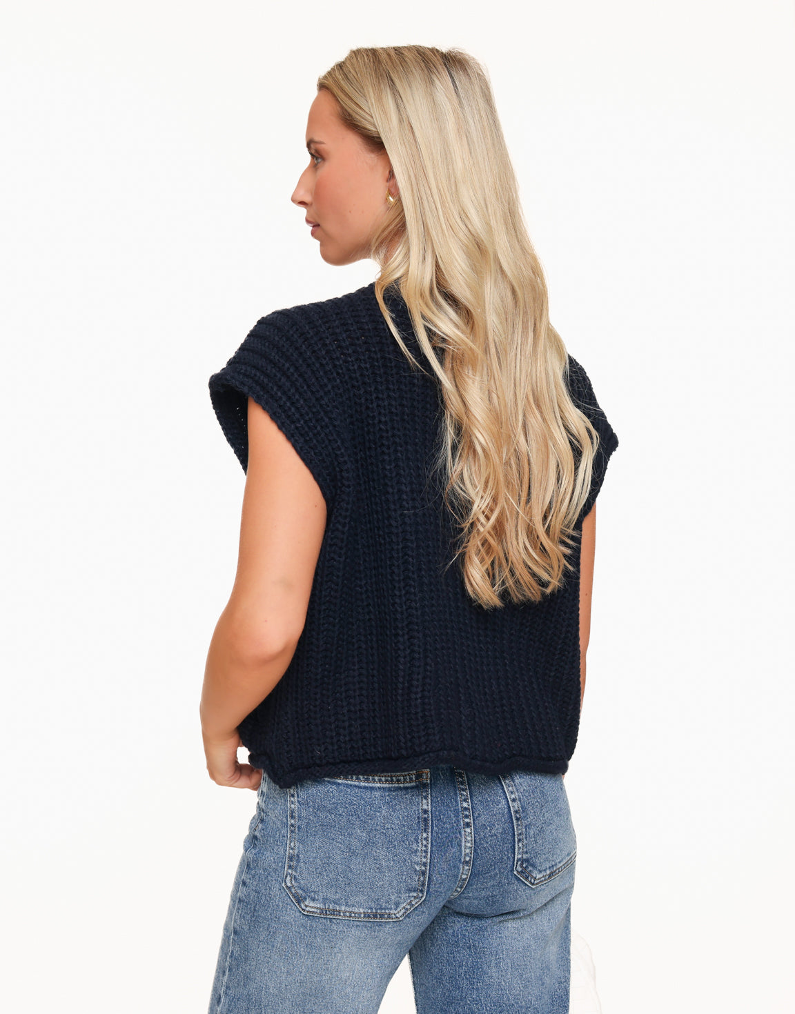 Navy Knitted  SS - Gilet