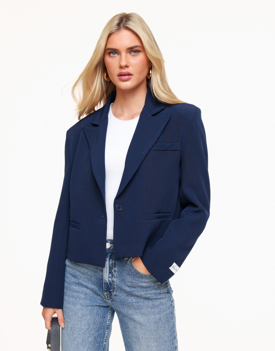 Dark Blue Cropped - Blazer