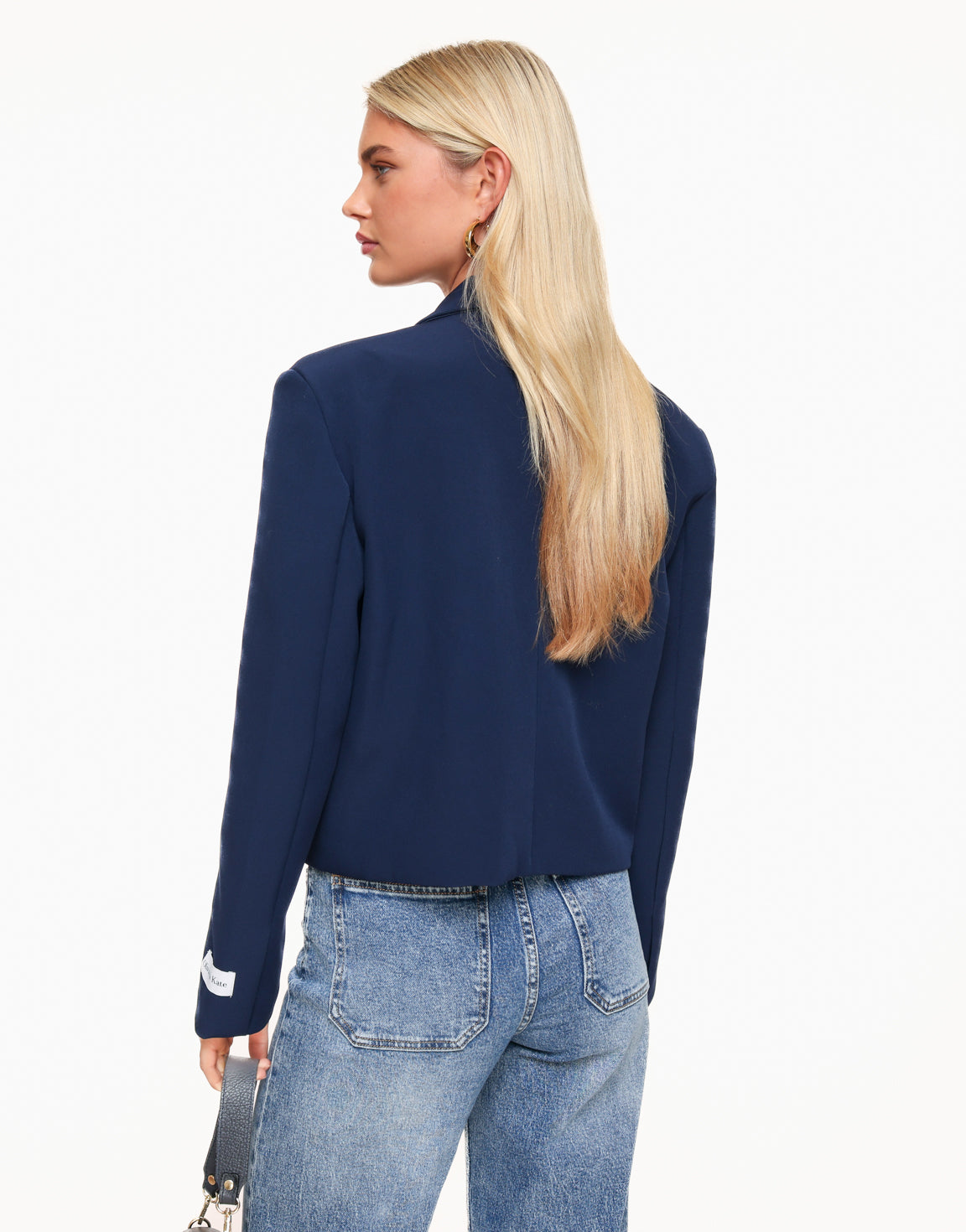 Donkerblauwe Cropped - Blazer