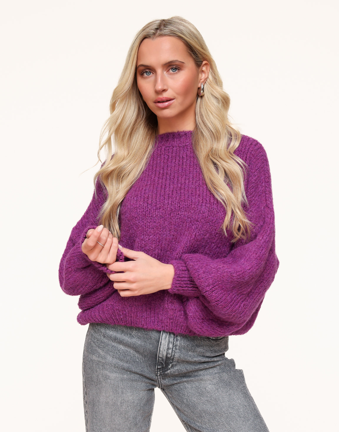 Purple Wool Knitted - Sweater