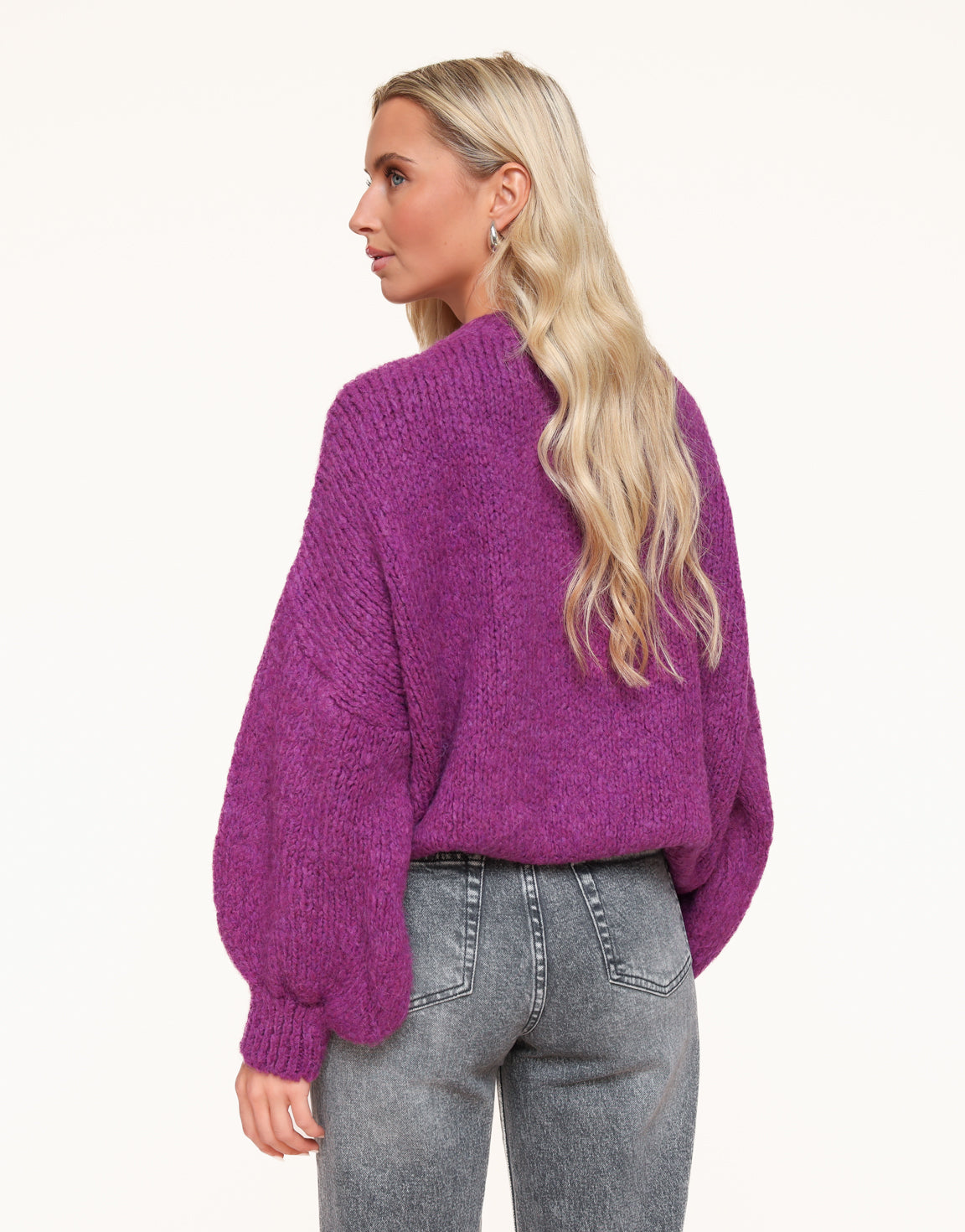 Purple Wool Knitted - Sweater