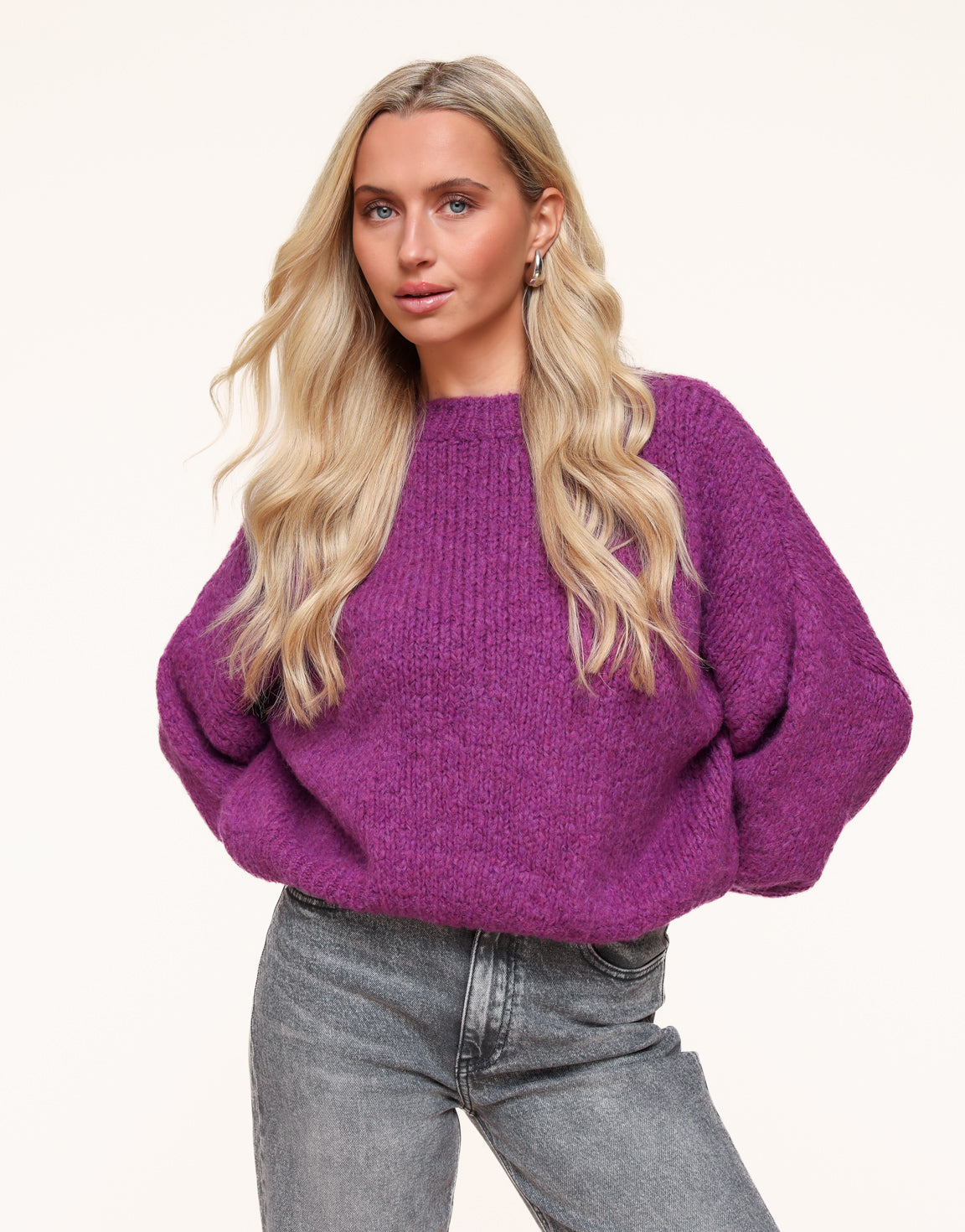 Purple Wool Knitted - Sweater