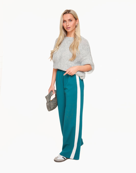 Petrol Long Stripe - Trousers