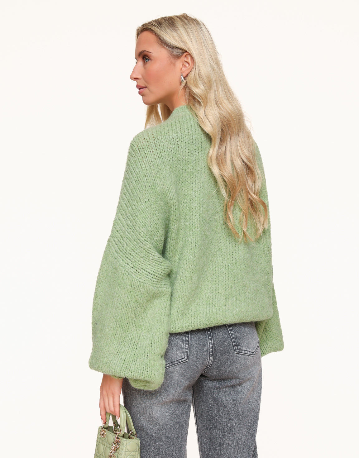 Pistachio Green Wool Knitted - Sweater