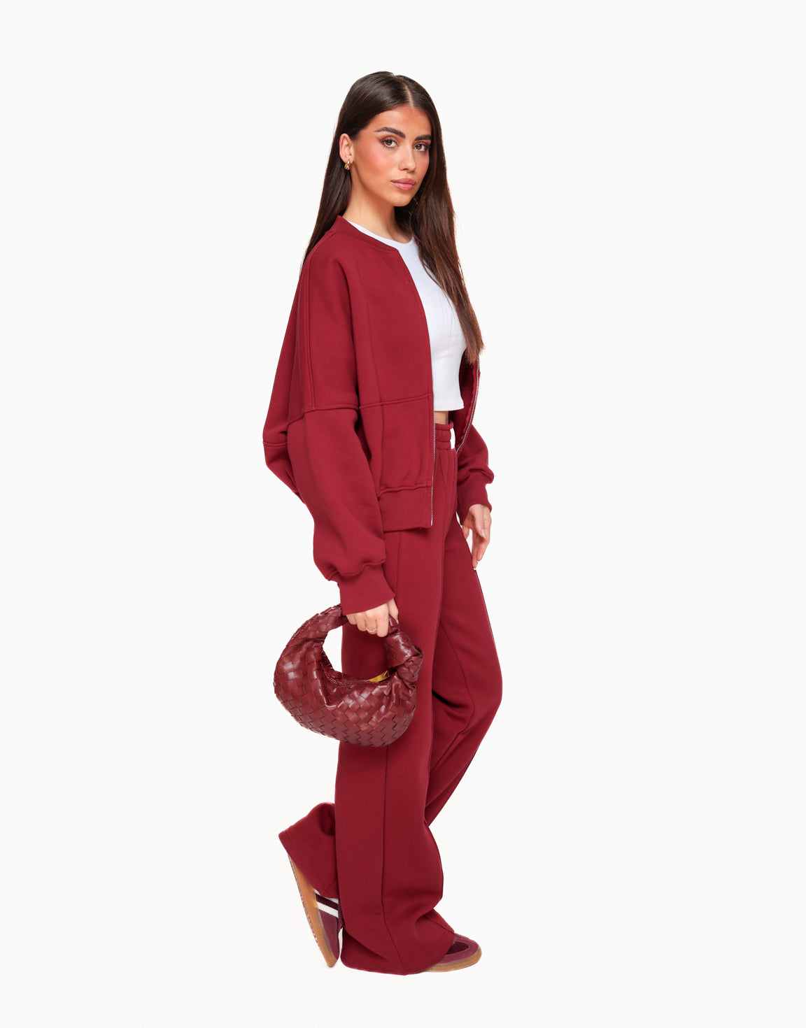 Red Joggings LS - Cardigan