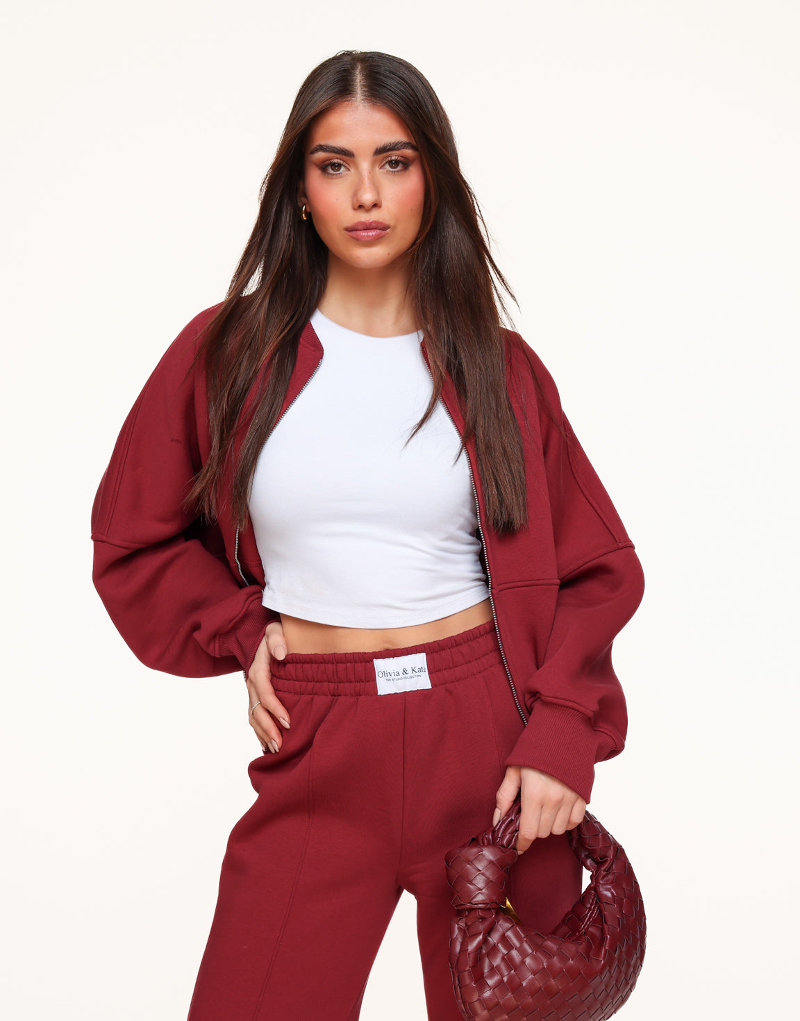 Red Joggings LS - Cardigan