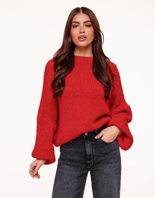 Red Wool Knitted - Sweater