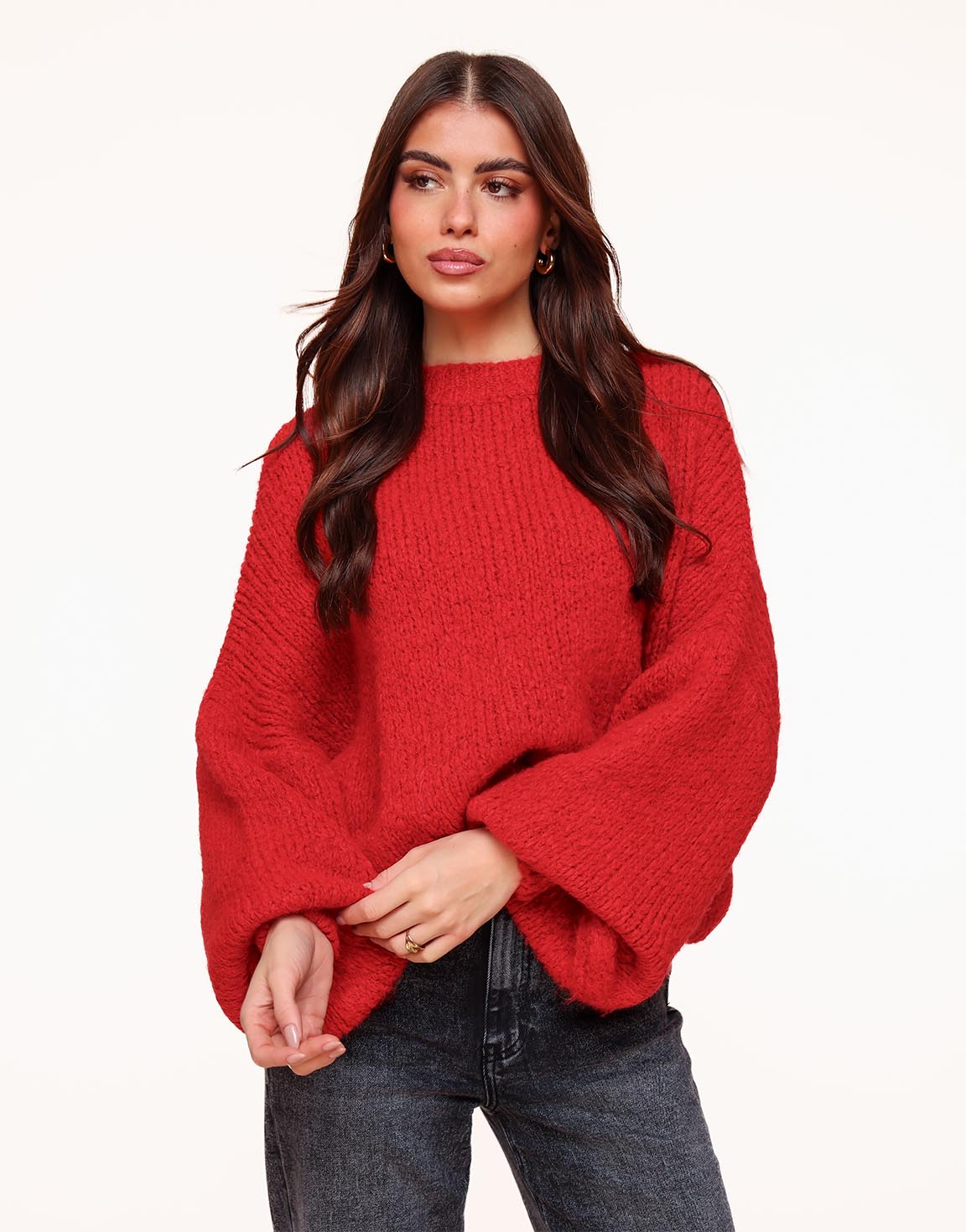 Red Wool Knitted - Sweater