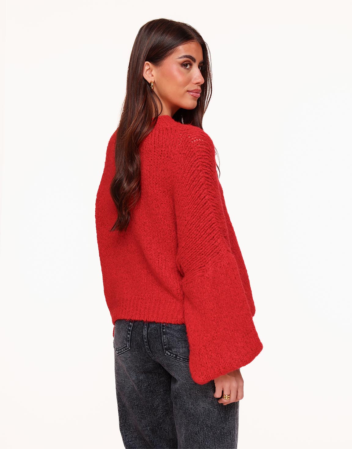 Red Wool Knitted - Sweater