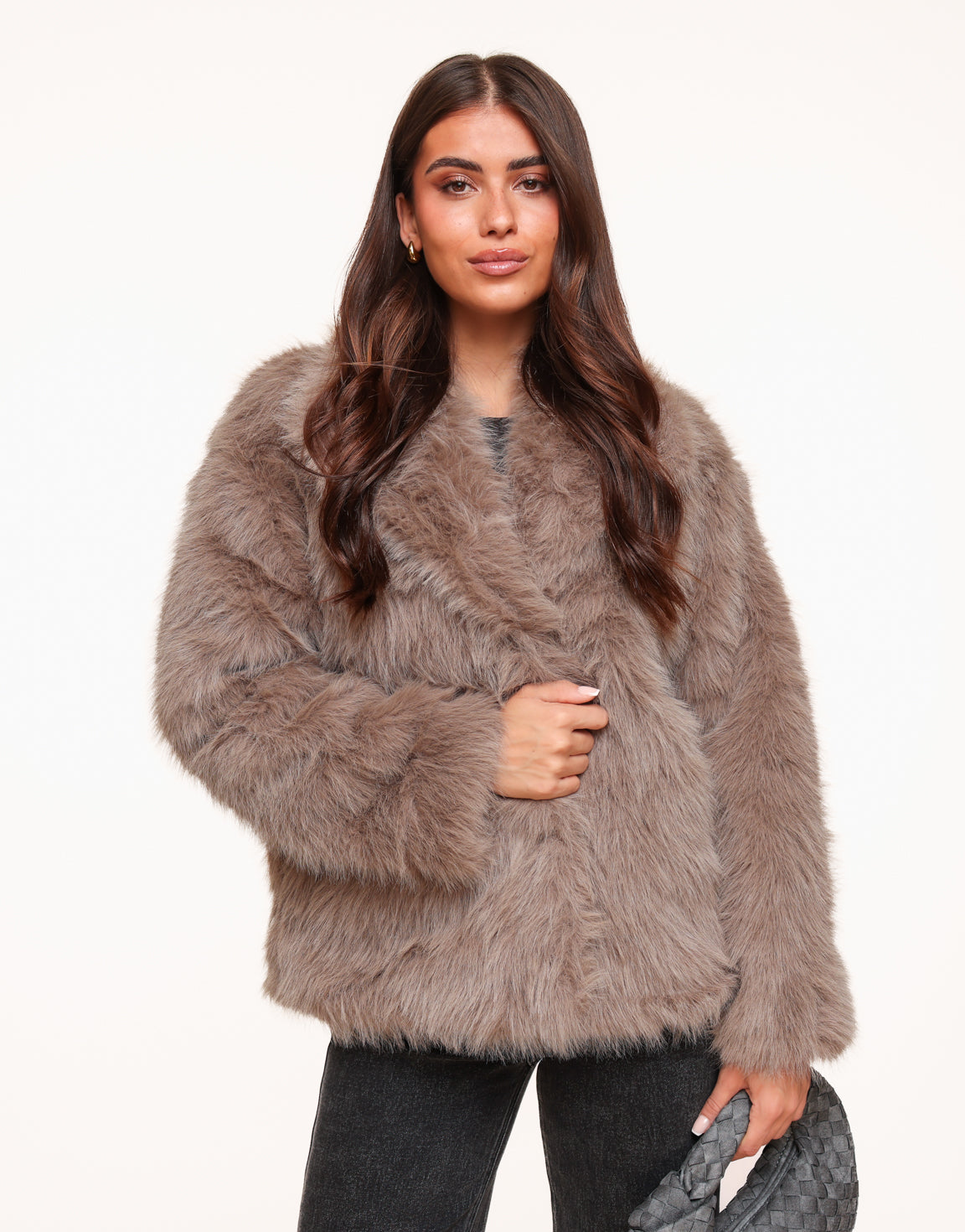 Taupe Fluffy - Jas